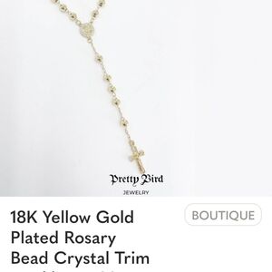 Pretty Bird Gold Plated Rosary Necklace